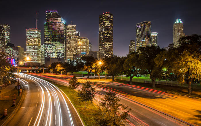 Photo of a freeway outside of Houston Texas